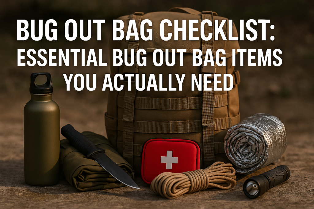 Bug Out Bag Checklist: Essential Bug Out Bag Items You Actually Need ...